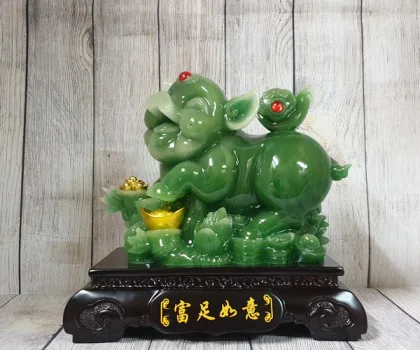 Vua heo xanh ngọc đạp nén vàng - Phú Túc Như Ý FLN003