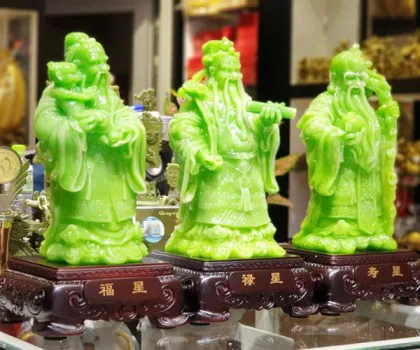 Tam đa phước lộc thọ xanh ngọc khủng - Phước Tinh/Lộc Tinh/Thọ Tinh LN108