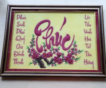 Tranh chữ Phúc khổ 0.5m x 0.7m TPC24