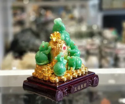 Gia đình chuột ngọc 5 con - Ngũ phúc tự tài TM018
