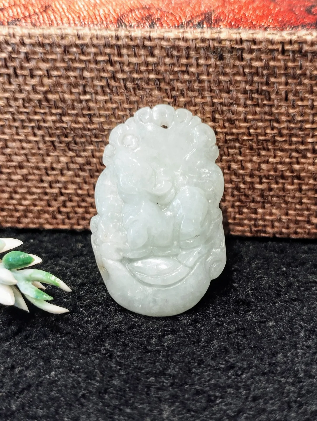 Mặt 12 con giáp ngọc phỉ thúy  (Tý) S6879-1