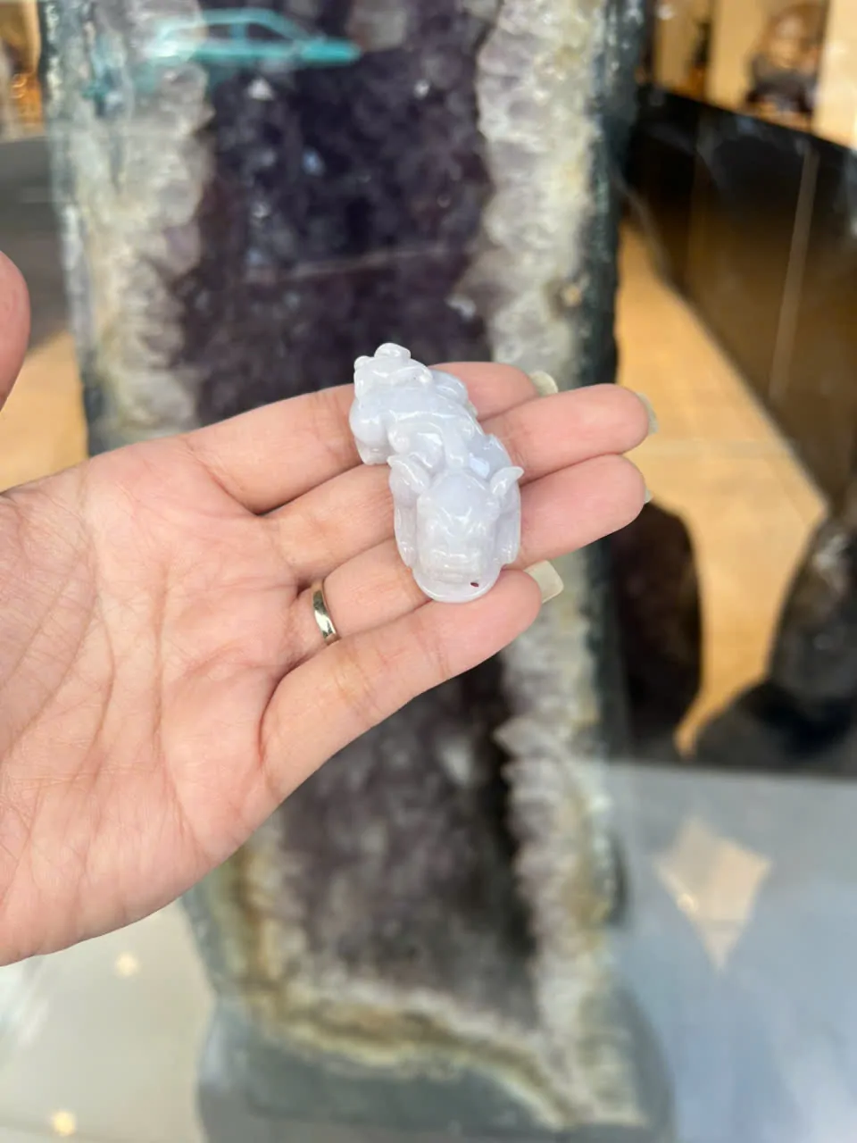 Tỳ hưu ngọc phỉ thúy xanh bạch A+++++ (GCN 17734 - 25.84 gr) S6899-S1-5375