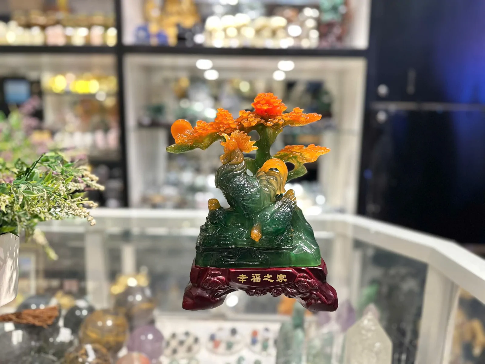 Gia đình gà ngọc xanh dưới cây lộc - Hạnh Phúc chi gia G023A