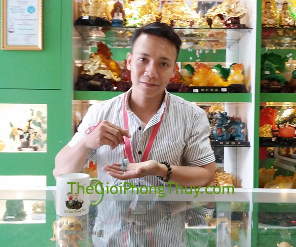 Anh Long- Khách hàng mua mặt đeo cổ Tỳ Hưu phỉ thúy A++ đuôi như ý FS6636