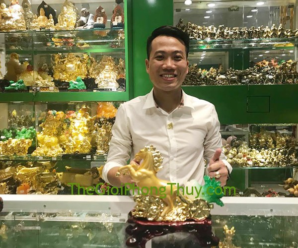 Anh Mạnh-Khách hàng mua Ngựa vàng kéo xe bắp cải xanh (nhỏ) - Mã thượng phát tài  FG105A.