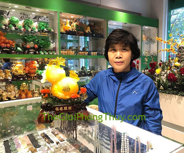 Chị Nga - Khách mua Hồ lô ngọc vàng cam ba cá chép đế giả gỗ - Phước lộc vượng tài FC155A