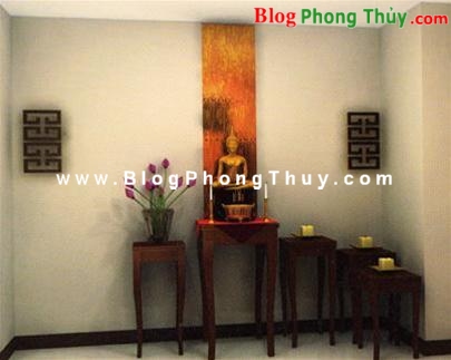 Bố trí không gian thờ cúng.