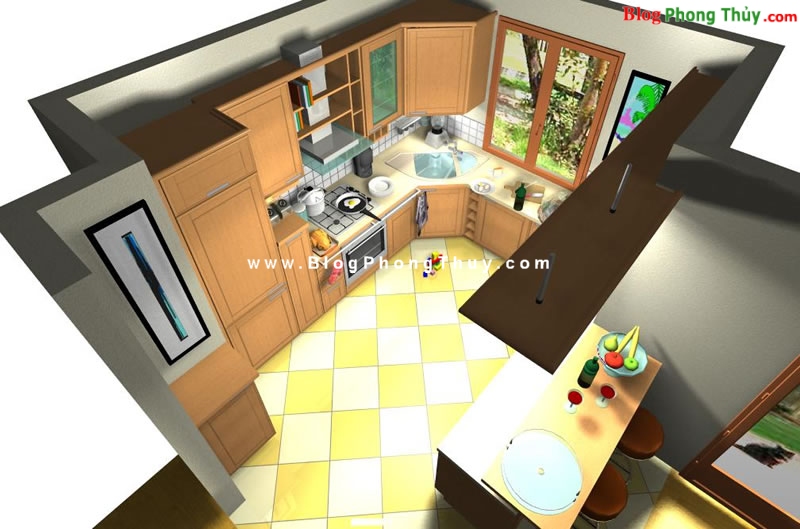 6 gợi ý cho phong thuỷ nhà bếp.