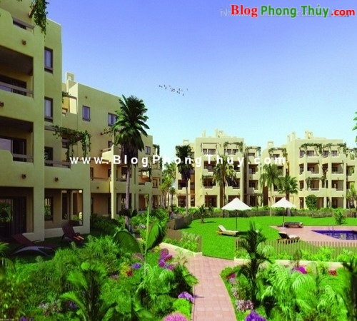 Bố trí cây xanh hài hoà phong thuỷ