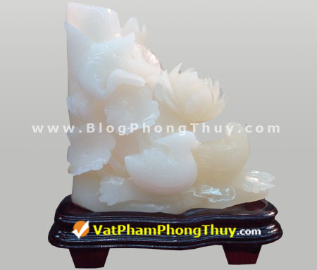 Hoa Mẫu Đơn, Chim Hạc và Đôi Uyên Ương - vatphamphongthuy.com