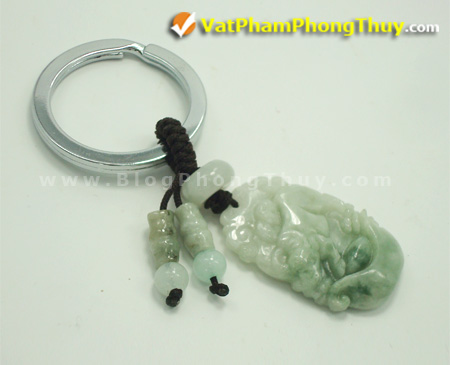 Trâu móc khóa ngọc miến điện trong bộ 12 con giáp S078