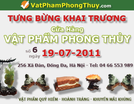 Cửa hàng Vật Phẩm Phong Thủy số 6 rộn ràng Khai Trương tại Hà Nội
