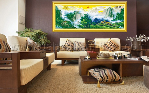 Chọn vị trí treo tranh có hình tượng núi non hùng vĩ