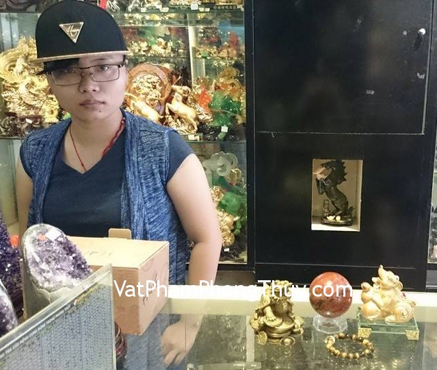 Chị Trang - Khách mua sư tử đồng D139, quả cầu hồng vân QC207, chuột ôm hồ lô H416G,  rùa đầu rồng D128 và chuỗi mắt mèo trơn S2037
