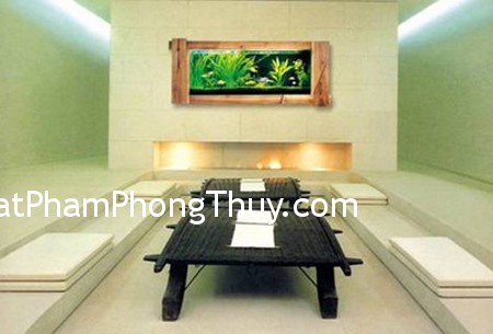 Phong thủy cho bể cá treo tường