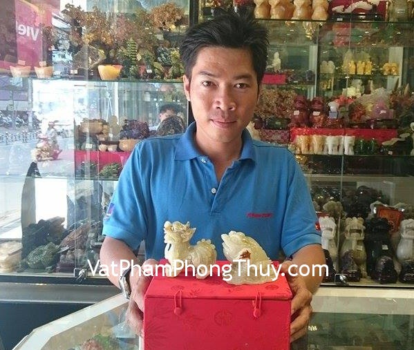 Anh Kha - Khách hàng mua Tỳ hưu bắc kinh xanh chuẩn BKX-S và Thiềm thừ cẩm thạch tây tạng chuẩn CTT-S