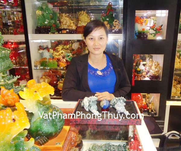 Chị Dung - khách hàng mua Cặp Tỳ hưu ngọc Phỉ thúy THT41, Quả cầu Thanh kim DT188-1926