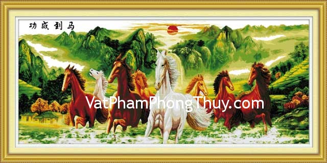 Nên treo tranh bát mã ở đâu trong nhà ?
