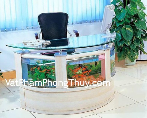 Bể cá đặt đúng cách trong phòng làm việc sẽ thu hút may mắn
