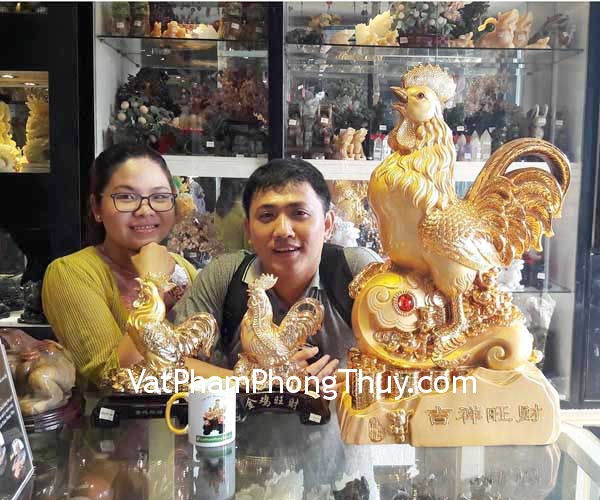 Anh Hiệp - khách hàng mua Gà vàng cát tường vượng tài G036A, Gà kim kê chiêu tài G041A, Gà kim kê vượng tài G042A
