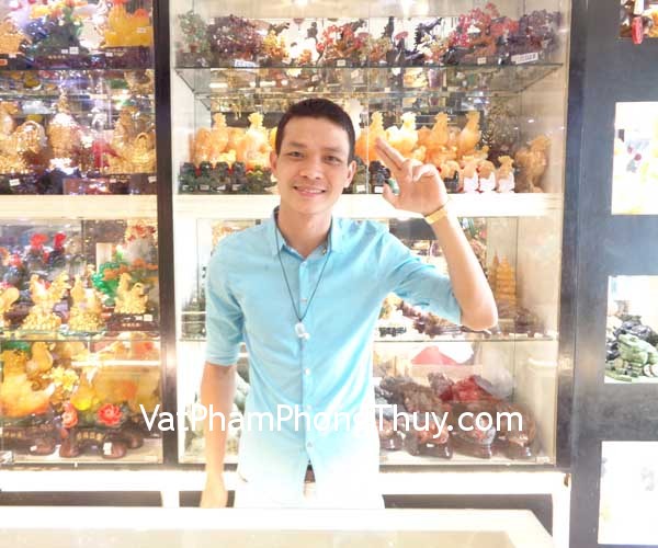 Anh Lợi - khách hàng mua Tỳ hưu đeo cổ thạch anh trắng S406