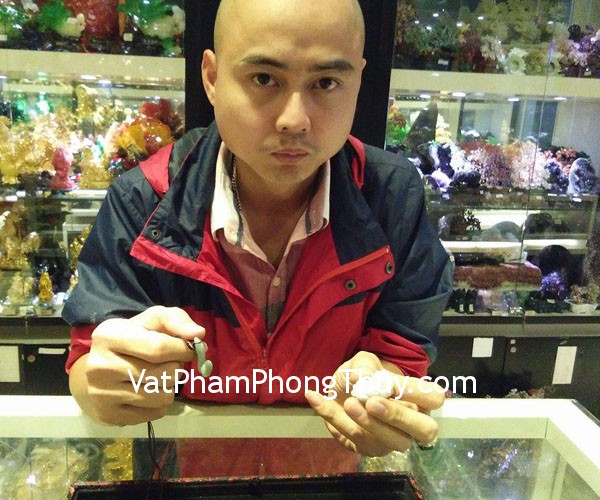 Anh Cường-Khách hàng mua mặt dây chuyền tỳ hưu phỉ thúy S6318 và mặt dây chuyền gậy như ý S831