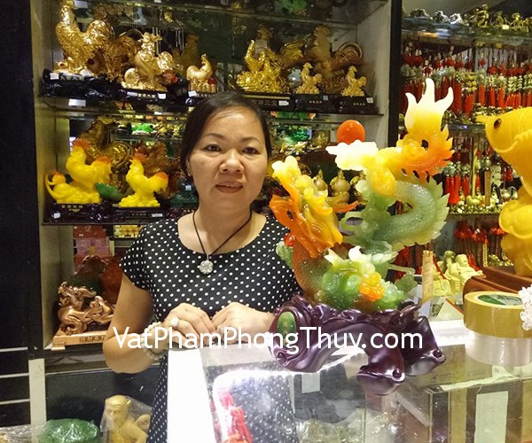 Chị Diệp- khách hàng mua Rồng xanh cuộn mây ôm châu K161M, chuỗi thạch anh ưu linh xanh S933-S3-2205, chuỗi thạch anh tóc đen Braxin S6221-S3-1076