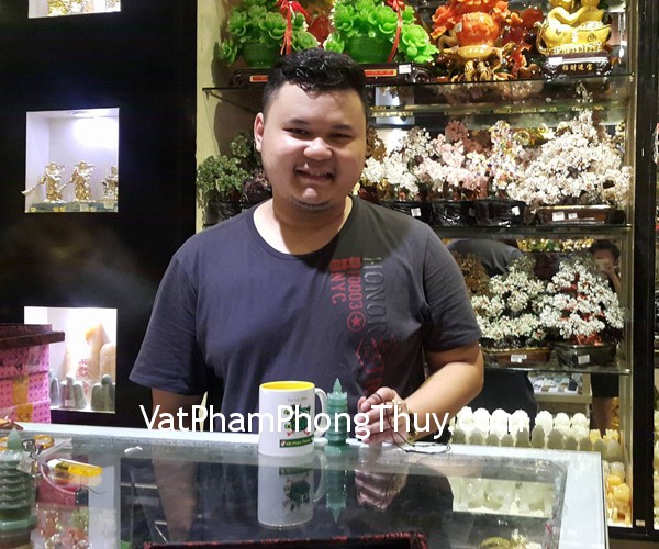 Anh Duy - khách hàng mua tháp văn xương đông linh 7 tầng GM065 và mặt hồ ly thạch anh đen S6348