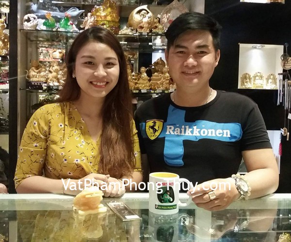 Anh Tâm - khách hàng mua vòng tay thạch anh tóc vàng S6227-2026, thiềm thừ hoàng long GM022, kim bài Thái Sơn CC1161 và xu hoa mai CC1139