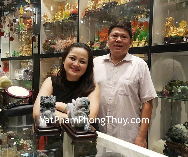 Chị Lan - khách hàng mua cặp tỳ hưu ngọc phỉ thúy NS106