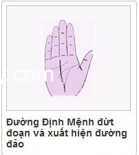 Đường định mệnh ở chỉ tay bị gãy nói lên điều gì?
