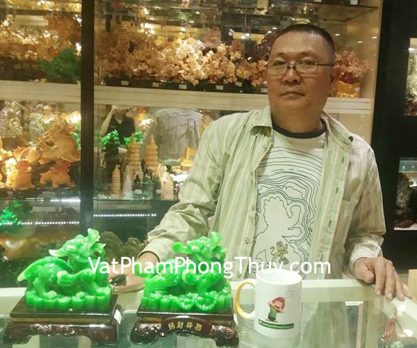 Chú Ninh - khách hàng mua Cặp Tỳ hưu xanh ngọc LN056