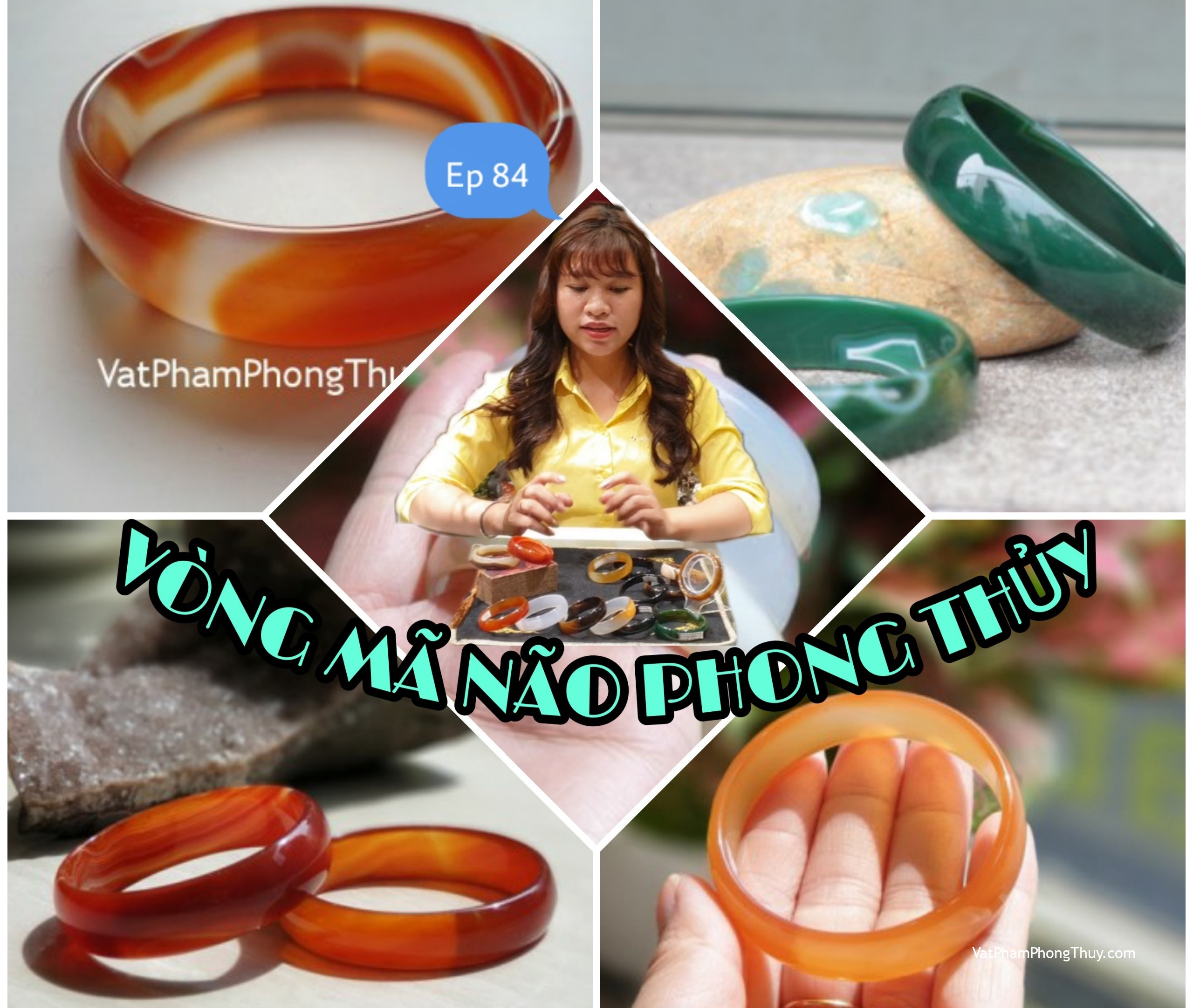 [Video] Ep84- Tất tần tật các mẫu vòng mã não xanh, đỏ, trắng, nâu, đen... may mắn [Tỉ Tỉ Chuyện Phong Thủy]